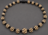 vintage black/cream vegetable ivory necklace